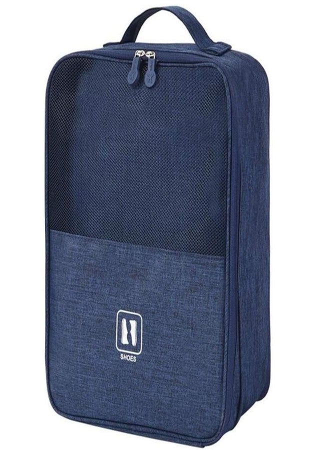 Giffy Shoe Bag, Pouch 3 in 1 Large Capacity Waterproof Durable Breathable Organizer Holder for Travel, Business Trips, Gym, Multi-Functional, Convenient to Carry Polyester Blue - Image 1